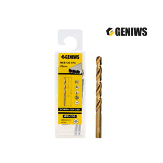Broca de Cobalto 2 mm Caja x 10 unds GENIWS