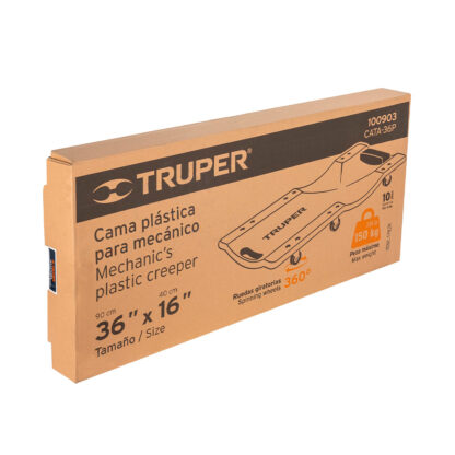 Cama de plástico 36" para mecánico TRUPER - Imagen 4