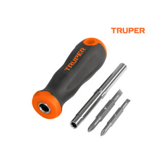 Desarmador 2 puntas dobles y barra con 2 cajas hexagonales TRUPER