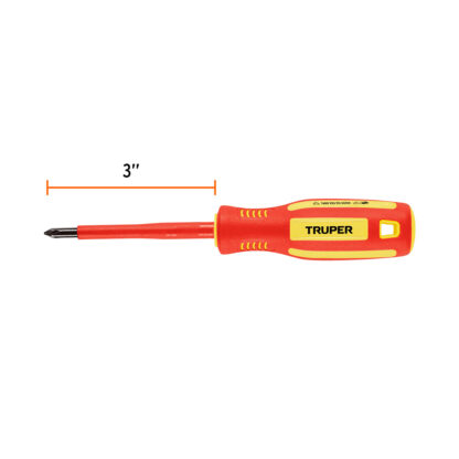 Desarmador de cruz dieléctrico 3/16" x 3" TRUPER - Imagen 3