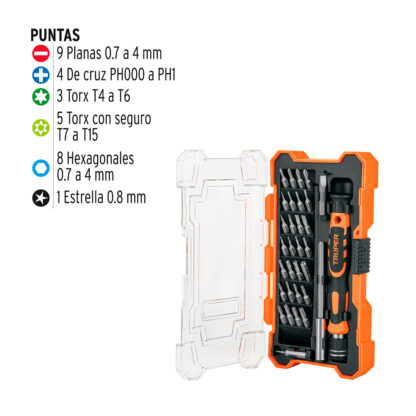 Desarmador de joyero con 30 puntas y extensión TRUPER - Imagen 2