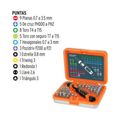 Desarmador de precisión con 42 puntas TRUPER - Imagen 2