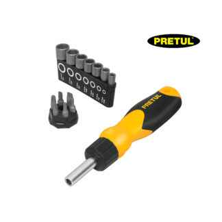 Desarmador tipo ratchet con 6 puntas y 7 dados PRETUL
