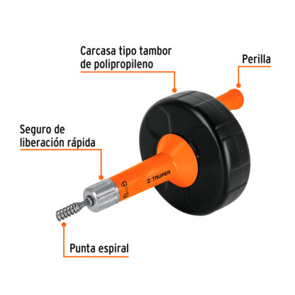 Desatorador de tambor 7.6 m TRUPER - Imagen 2
