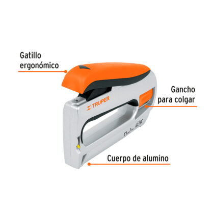 Engrapadora / clavadora tipo pistola, uso rudo TRUPER - Imagen 2