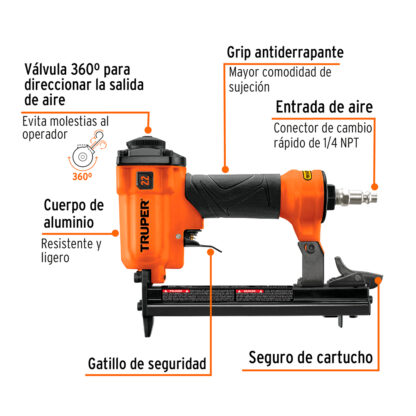 Engrapadora neumática calibre 22 TRUPER - Imagen 2