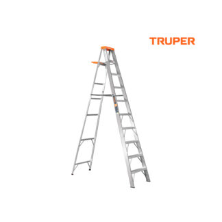 Escalera de tijera tipo II 9 peldaños y bandeja TRUPER