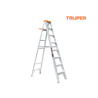 Escalera de tijera tipo ll 7 peldaños y bandeja TRUPER