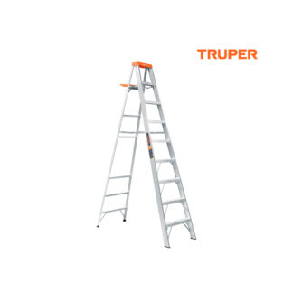 Escalera de tijera tipo ll 8 peldaños y bandeja TRUPER