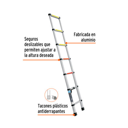 Escalera telescópica tipo II 13 escalones TRUPER - Imagen 3