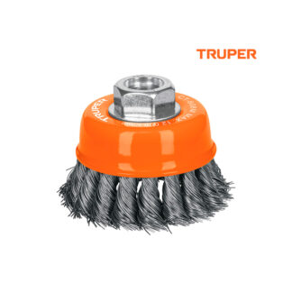 Escobilla tipo copa 3" alambre trenzado fino TRUPER