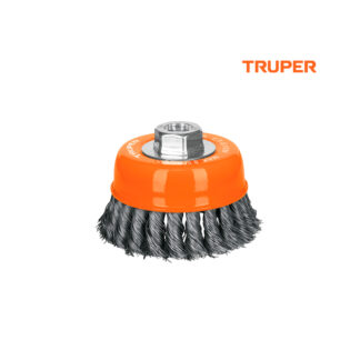 Escobilla tipo copa 4" alambre trenzado fino TRUPER