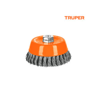 Escobilla tipo copa 5" alambre trenzado fino TRUPER