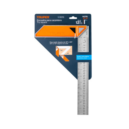 Escuadra 12" para carpintero, mango de aluminio TRUPER - Imagen 3