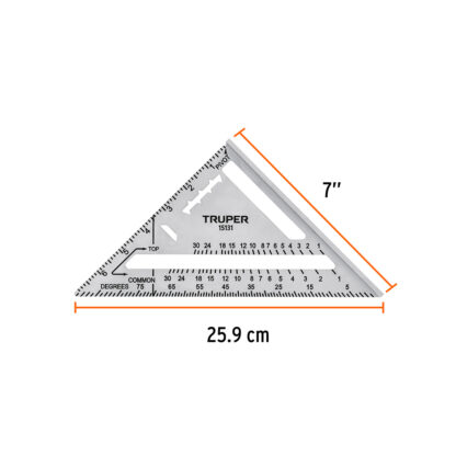 Escuadra 7" de aluminio para muros de yeso TRUPER - Imagen 2