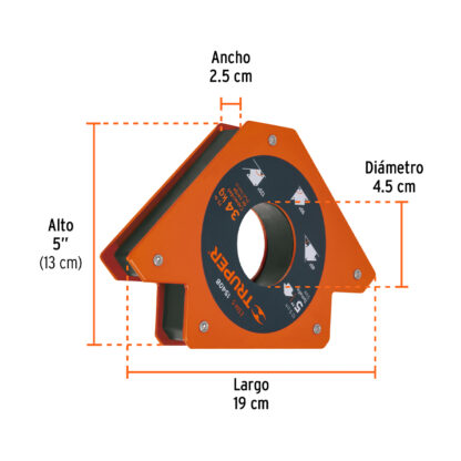 Escuadra magnética 5" para soldar TRUPER - Imagen 2