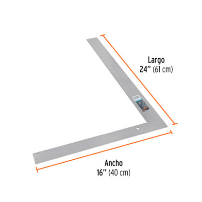 Escuadra para albañil 16" x 24" de acero TRUPER - Imagen 2