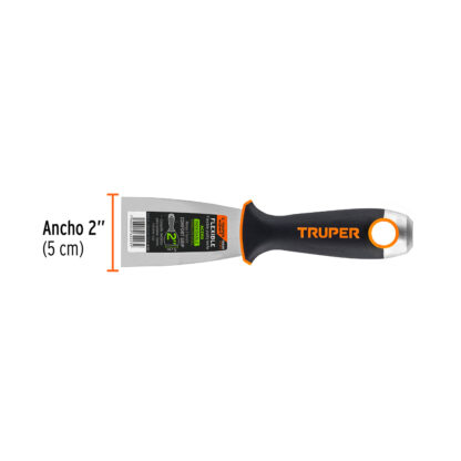 Espátula flexible 2" acero inoxidable, mango Comfort Grip TRUPER - Imagen 3