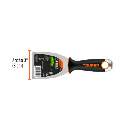 Espátula flexible 3" acero inoxidable, mango Comfort Grip TRUPER - Imagen 3