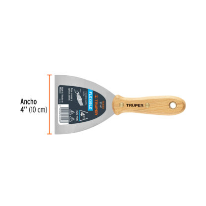 Espátula flexible 4" con mango de madera TRUPER - Imagen 3