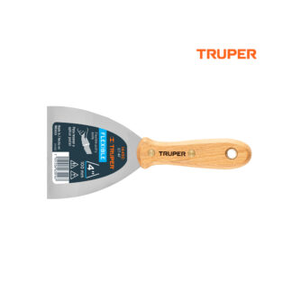 Espátula flexible 4" con mango de madera TRUPER