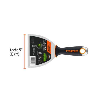 Espátula flexible 5" acero inoxidable, mango Comfort Grip TRUPER - Imagen 3