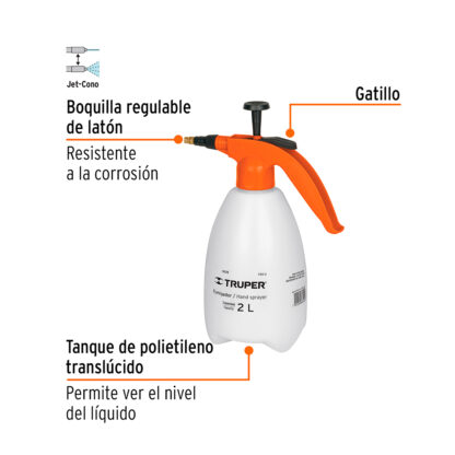 Fumigador de 2 litros doméstico TRUPER - Imagen 2