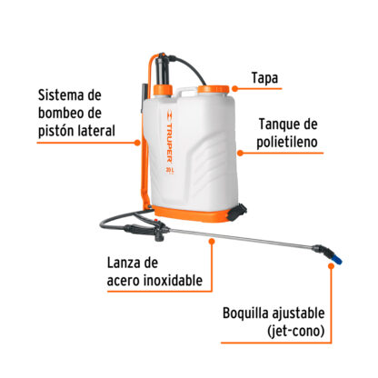 Fumigador de 20 L manual de mochila TRUPER - Imagen 2