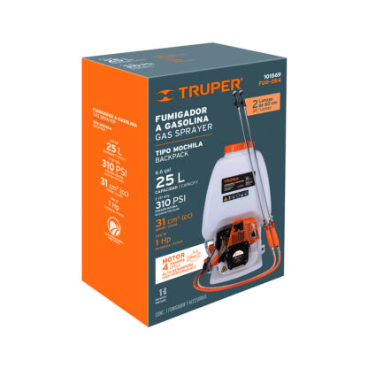 Fumigador de 25 L con motor a gasolina de 4 tiempos TRUPER - Imagen 5