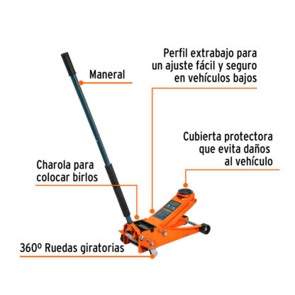 Gata hidráulica tipo lagarto 3 t profesional TRUPER - Imagen 2