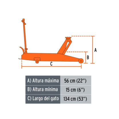 Gata hidráulica tipo lagarto 5 t profesional TRUPER - Imagen 3