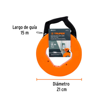 Guía de acero pasa cable 15 m TRUPER - Imagen 2