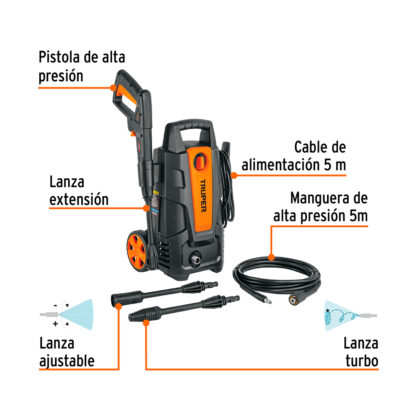 Hidrolavadora eléctrica 1500 psi TRUPER - Imagen 2