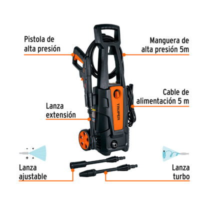 Hidrolavadora eléctrica 1800 psi TRUPER - Imagen 2