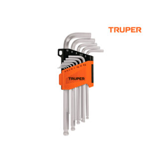 Juego 13 llaves allen largas mm punta bola con organizador TRUPER
