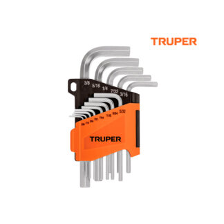 Juego 13 llaves allen std punta hexagonal con organizador TRUPER