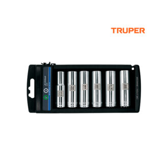 Juego 6 dados tubulares cuadro 1/2" mm TRUPER