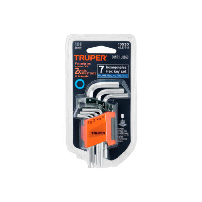 Juego 7 llaves allen mm punta hexagonal con organizador TRUPER - Imagen 4