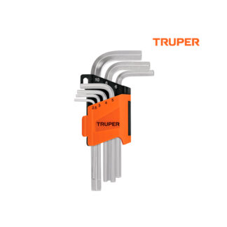 Juego 7 llaves allen mm punta hexagonal con organizador TRUPER