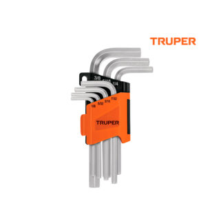 Juego 7 llaves allen std punta hexagonal con organizador TRUPER