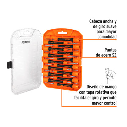 Juego con 15 desarmadores de precisión TRUPER - Imagen 2