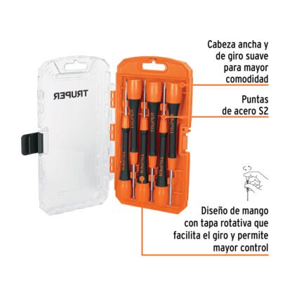 Juego con 6 desarmadores de precisión TRUPER - Imagen 2