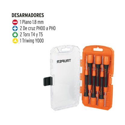 Juego con 6 desarmadores de precisión TRUPER - Imagen 3