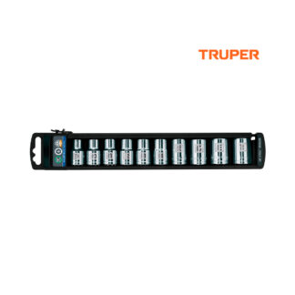 Juego de 10 dados cuadro 1/2" mm TRUPER
