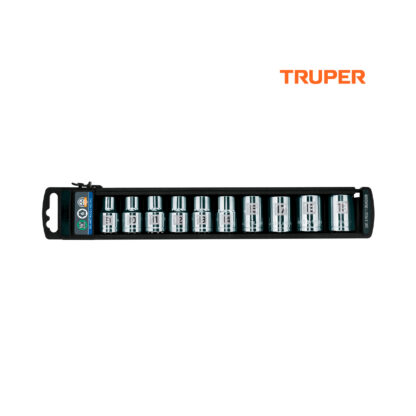 Juego de 10 dados cuadro 1/2" mm TRUPER