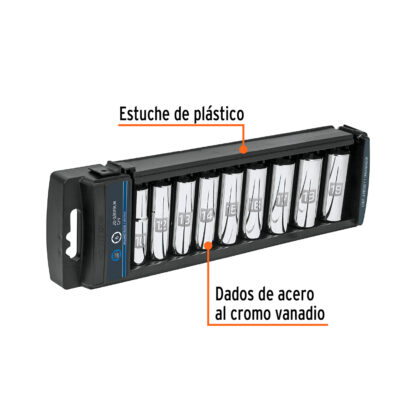 Juego de 10 dados cuadro 1/4" TRUPER - Imagen 2