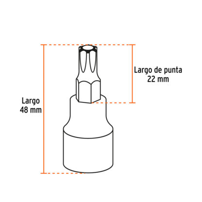 Juego de 10 dados cuadro 3/8" punta torx TRUPER - Imagen 3