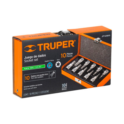 Juego de 10 dados cuadro 3/8" punta torx TRUPER - Imagen 4