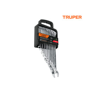 Juego de 11 llaves extralargas mixtas pulidas std TRUPER