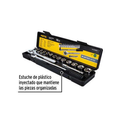 Juego de 16 herramientas para mecánico 1/2" mm PRETUL - Imagen 4